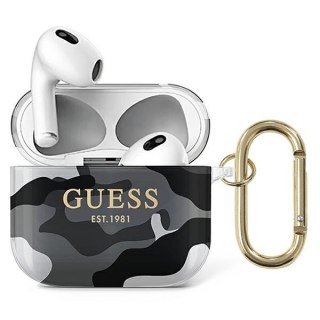 Etui na AirPods 3 Guess GUA3UCAMG czarne Camo Collection