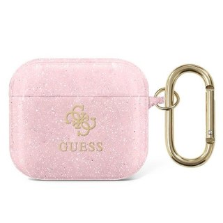 Etui na AirPods 3 Guess GUA3UCG4GP różowe z kolekcji Glitter Collection