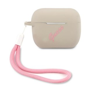 Etui Guess GUACAPLSVSGP Apple AirPods Pro cover szaro różowy/grey pink Silicone Vintage