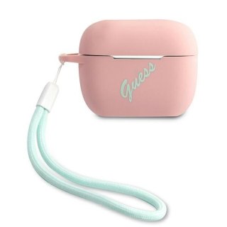 Etui Guess GUACAPLSVSPG Apple AirPods Pro cover różowo zielony/pink green Silicone Vintage