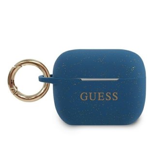 Etui Guess GUACAPSILGLBL Apple AirPods Pro cover niebieski/blue Silicone Glitter