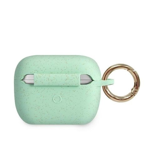 Etui Guess GUACAPSILGLGN Apple AirPods Pro cover zielony/green Silicone Glitter