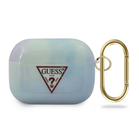 Etui na Apple AirPods Pro Guess niebieskie Tie & Dye Collection