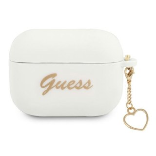 Etui Apple AirPods Pro Guess - Silicone Charm Heart Collection białe