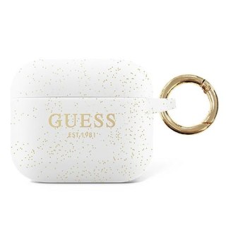 Etui Apple AirPods Pro Guess GUAPSGGEH białe Silicone Glitter