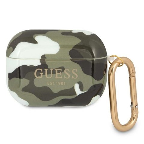 Etui na AirPods Pro Guess GUAPUCAMA zielone/khaki Camo Collection