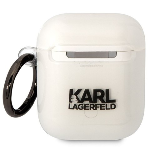 Etui na AirPods 2/1 Karl Lagerfeld Ikonik Choupette przezroczyste