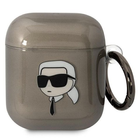 Etui na AirPods 2/1 Karl Lagerfeld KLA2HNIKTCK czarne Karl's Head