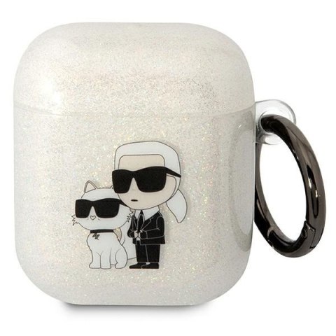 Etui na Apple AirPods 2/1 Karl Lagerfeld Glitter Karl & Choupette