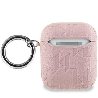 Etui Karl Lagerfeld KLA2PGCHPP Apple AirPods 1/2 cover Monogram Choupette Head różowy/pink