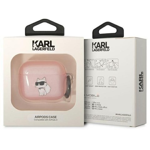 Etui Karl Lagerfeld KLA3HNCHTCP Apple AirPods 3 różowy/pink Ikonik Choupette