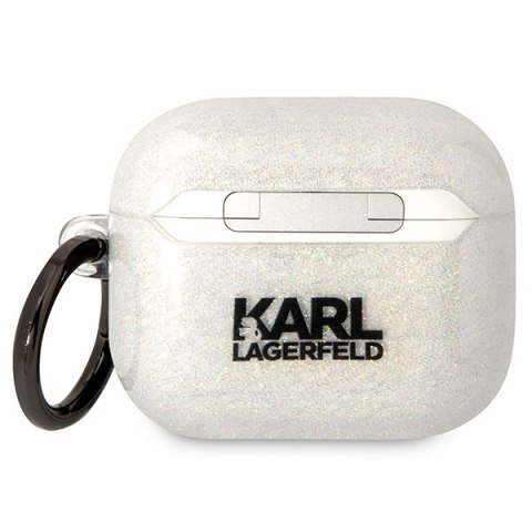 Etui na AirPods 3 Karl Lagerfeld KLA3HNKCTGT transparentne Glitter