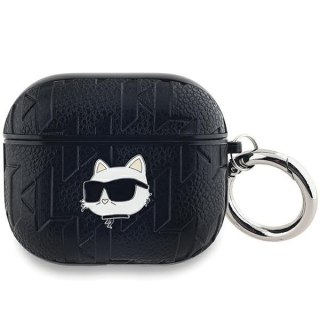 Etui Karl Lagerfeld KLA3PGCHPK Apple AirPods 3 cover Monogram Choupette Head czarny/black