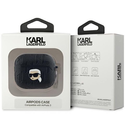 Etui Karl Lagerfeld KLA3PGKIPK Apple AirPods 3 cover Monogram Karl Head czarny/black