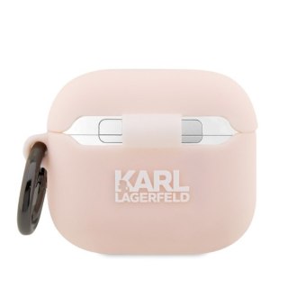 Etui Karl Lagerfeld KLA3RUNIKP Apple AirPods 3 cover różowy/pink Silicone Karl Head 3D