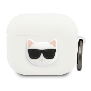 Etui Apple AirPods 3 Karl Lagerfeld Choupette silikonowe białe