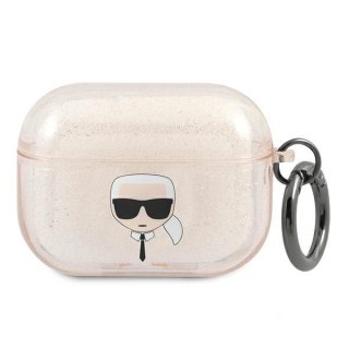 Etui Karl Lagerfeld KLAPUKHGD Apple AirPods Pro cover złoty/gold Glitter Karl`s Head