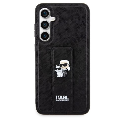 Etui Karl Lagerfeld KLHCS23FEGSAKCPK Samsung Galaxy S23 FE hardcase Gripstand Saffiano Karl&Choupette Pins czarny/black