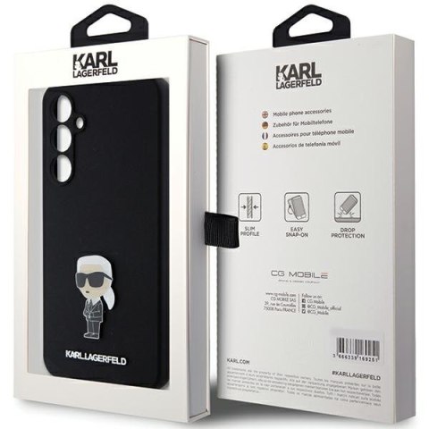 Etui Karl Lagerfeld KLHCS23FEMHKNPK Samsung Galaxy S23 FE Silicone Ikonik Metal Pin czarny/black