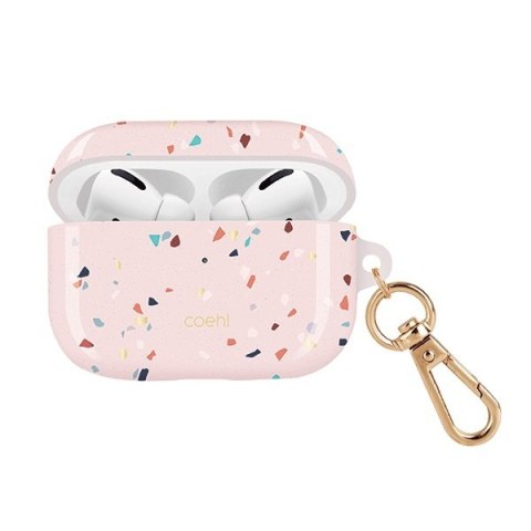 Etui na Apple AirPods Pro UNIQ Coehl Terrazzo różowe - stylowe i trwałe