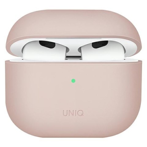 Etui na AirPods 3 UNIQ Lino Silicone różowe - stylowe i ochronne akcesorium