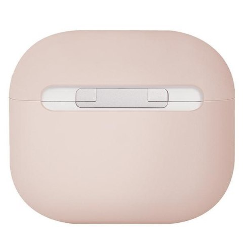 Etui na AirPods 3 UNIQ Lino Silicone różowe - stylowe i ochronne akcesorium