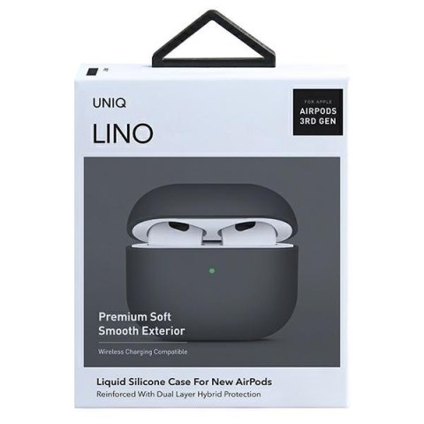 Etui na AirPods 3 UNIQ Lino Silicone szare - ochrona i styl