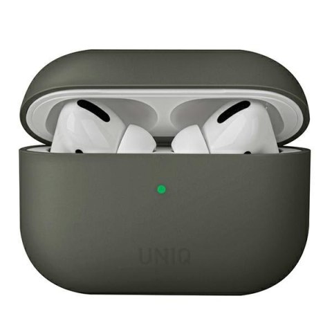 Etui na słuchawki AirPods Pro UNIQ Lino Silicone szare silikonowe