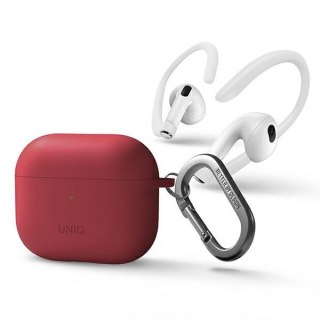 Etui UNIQ Nexo Apple AirPods 3 + Ear Hooks Silicone czerwony/coral