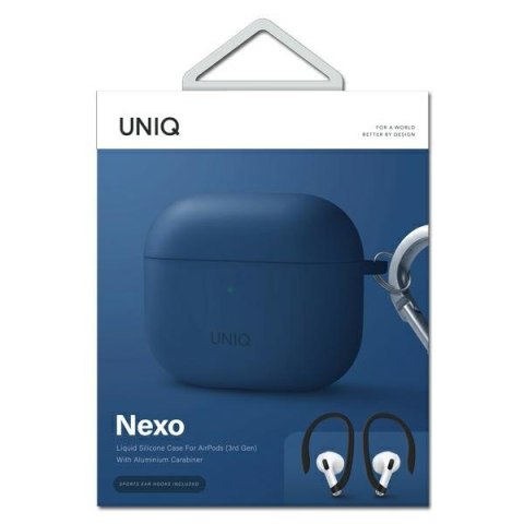 Etui UNIQ Nexo Apple AirPods 3 + Ear Hooks Silicone niebieski/blue