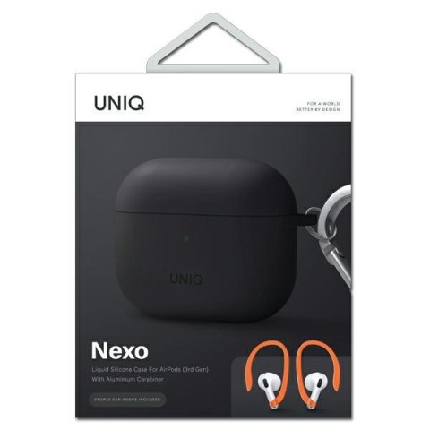 Etui Apple AirPods 3 UNIQ Nexo z silikonowymi uchwytami szare