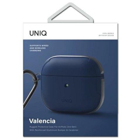 Etui na AirPods 3 UNIQ Valencia Antimicrobial niebieskie, ochrona i styl