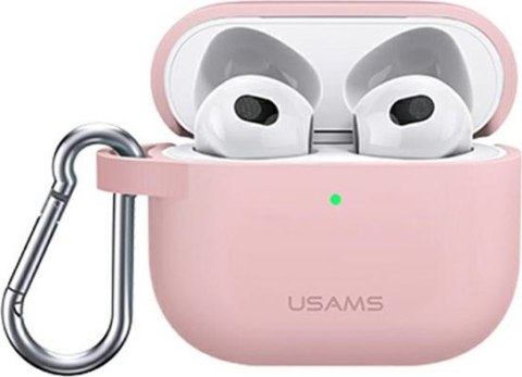 Etui na AirPods 3 USAMS silikon różowe - ochrona i styl w jednym