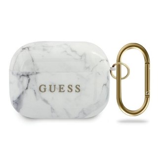 Etui na AirPods Pro Guess Marble Collection białe - stylowe i eleganckie