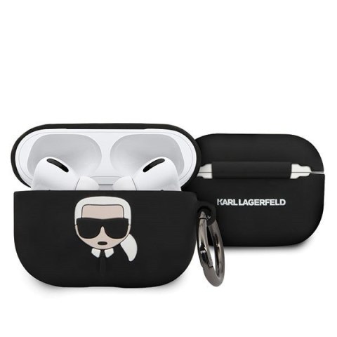 Etui Apple AirPods Pro Karl Lagerfeld czarne silikonowe Ikonik