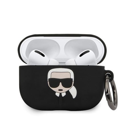 Etui Apple AirPods Pro Karl Lagerfeld czarne silikonowe Ikonik