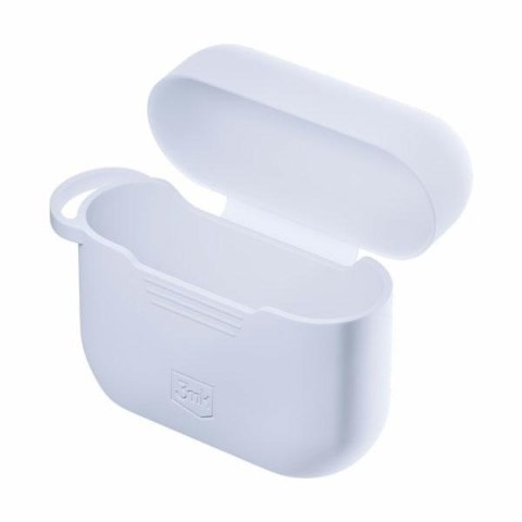 Etui Apple AirPods Pro 3MK silikonowe z karabińczykiem białe