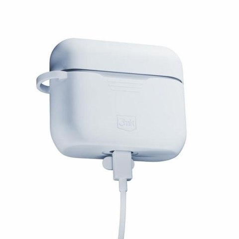 Etui Apple AirPods Pro 3MK silikonowe z karabińczykiem białe