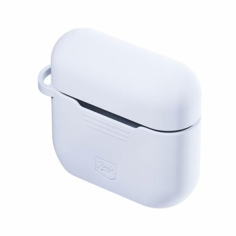 Etui Apple AirPods Pro 3MK silikonowe z karabińczykiem białe