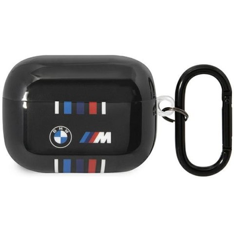 Etui na Apple AirPods Pro BMW BMAP22SWTK czarne z kolorowymi liniami