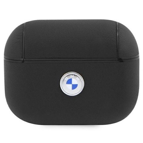 Etui na AirPods Pro 2 BMW BMAP2SSLBK skórzane z logo srebrnym