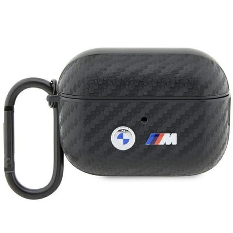 Etui na AirPods Pro 2 BMW Carbon z metalowym logo - czarne