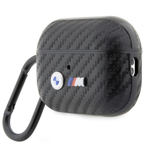 Etui na AirPods Pro 2 BMW Carbon z metalowym logo - czarne