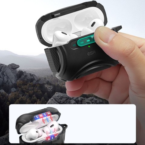 Etui na AirPods Pro 1/2 ESR Cyber FlickLock MagSafe Black