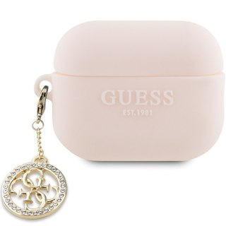 Etui Guess GUAP23DSLGHDP Apple AirPods Pro 2 cover różowy/pink 3D Rubber 4G Diamond Charm