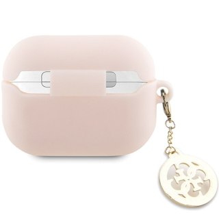 Etui Guess GUAP23DSLGHDP Apple AirPods Pro 2 cover różowy/pink 3D Rubber 4G Diamond Charm