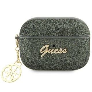 Etui Guess GUAP2GLGSHA Apple AirPods Pro 2 cover zielony/khaki Glitter Flake 4G Charm