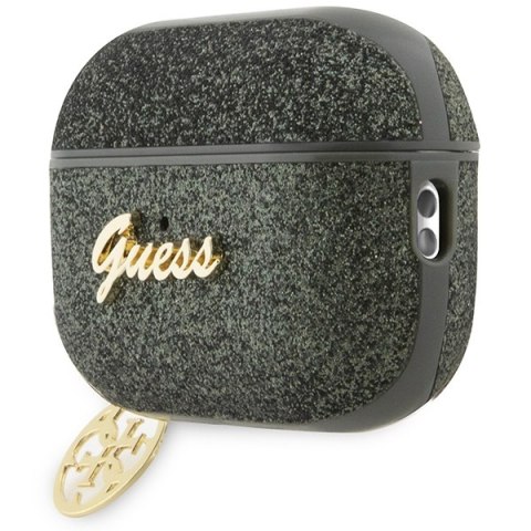 Etui na AirPods Pro 2 Guess GUAP2GLGSHA zielone Glitter Flake 4G Charm