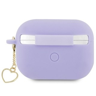 Etui Guess GUAP2LSCHSU Apple AirPods Pro 2 cover purpurowy/purple Silicone Charm Heart Collection