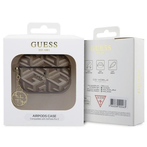 Etui na AirPods Pro 2 Guess GUAP2PGCE4CW brązowe GCube Charm